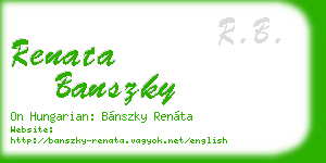 renata banszky business card
