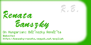 renata banszky business card